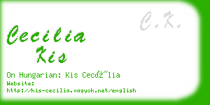 cecilia kis business card